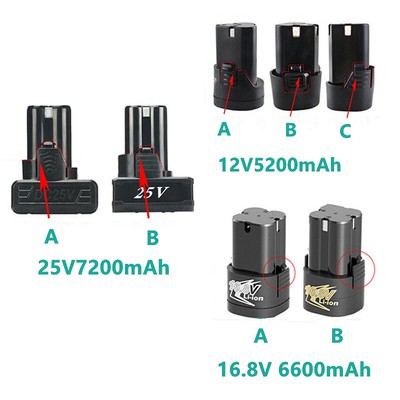 25V 16.8V 12V Rechargeable 18650 Li-ion Battery For Screwdriver Electric Drill