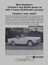 1966 Chrysler Sunbeam Alpine British Car Convertible Couple Original Print Ad