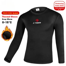 Winter Cycling Jersey Thermal Base Layer Bike Underwear Fleece Sports Bike Shirt