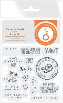 Tonic Studios  Acrylic  Stamp - MASON JAR LABELS