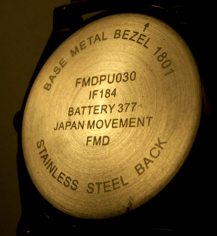 FMD Men's FMDPU030 IF 184 Analog Japan Movement Watch, Wide Face (Almost