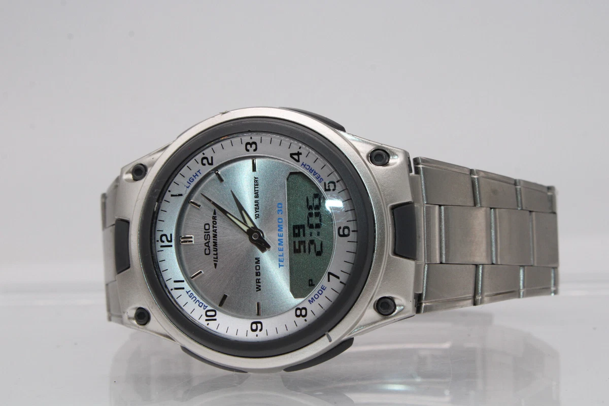 CASIO ILLUMINATOR TELEMEMO 30 2747 AW 80 DIGITAL ANALOG wrist