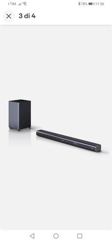 Sharp 440W Dolby Atmos Soundbar with Bluetooth, 4K HDMI and LED Display - Black - Foto 3 di 10