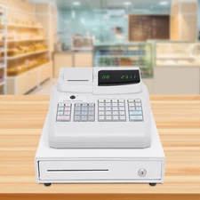 Electronic Cash Register Drawer Box w/ Key LED Display for Retail Restaurant POS