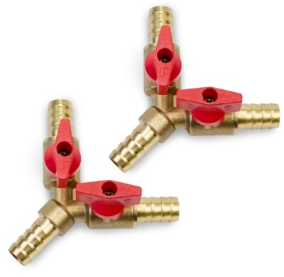 3 Wege Y Stück Schlauchverbinder aus Messing für 8mm / 10mm / 12mm Y Verteiler