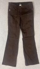 Z Cavaricci Jeans Women 10 Brown Y2K Bootcut Mid Rise Pants Logo Preppy