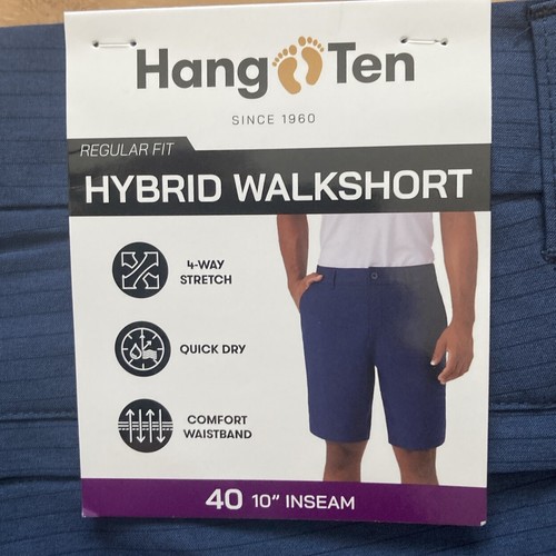 NEW Men's Hang Ten Walk Short & Hybrid Stretch Fabric Comfort Flat Front 40 - Picture 3 of 7