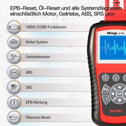 2025 Autel DiagLink vs MaxiDiag Elite MD802 KFZ OBD2 Diagnosegerät Alle Systeme - Bild 2 von 12