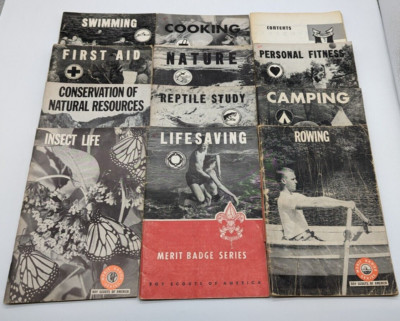 Boy Scouts of America BSA Merit Badge Series Books 1960s Book Lot Of 12