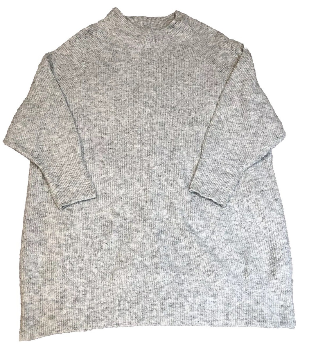 open lace back dress Just Think It Through Gray Tunic Sweater Dress main image 1