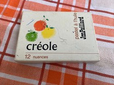 Ancienne boîte 12 pastels à l’huile JM Paillard créole occasion artiste 