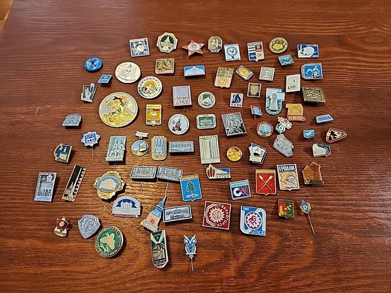 Lot of 74 Russia Soviet USSR CCCP Communist Pin Lenin 