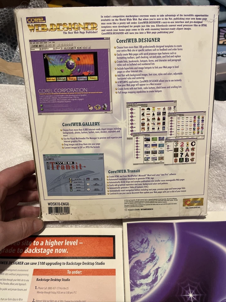 Corel Web Graphics Suite PC CD HTML Web Design Vintage See Details - Image 4 of 4