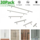 30Pack Brushed Nickel Kitchen Cabinet Pulls Stainless Steel Drawer T Bar Handles