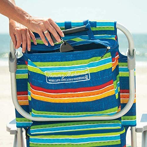 Tommy Bahama, Silla de Playa Mochila Aluminio | 5 Posiciones (Piña Tropical) - Imagen 6 de 21