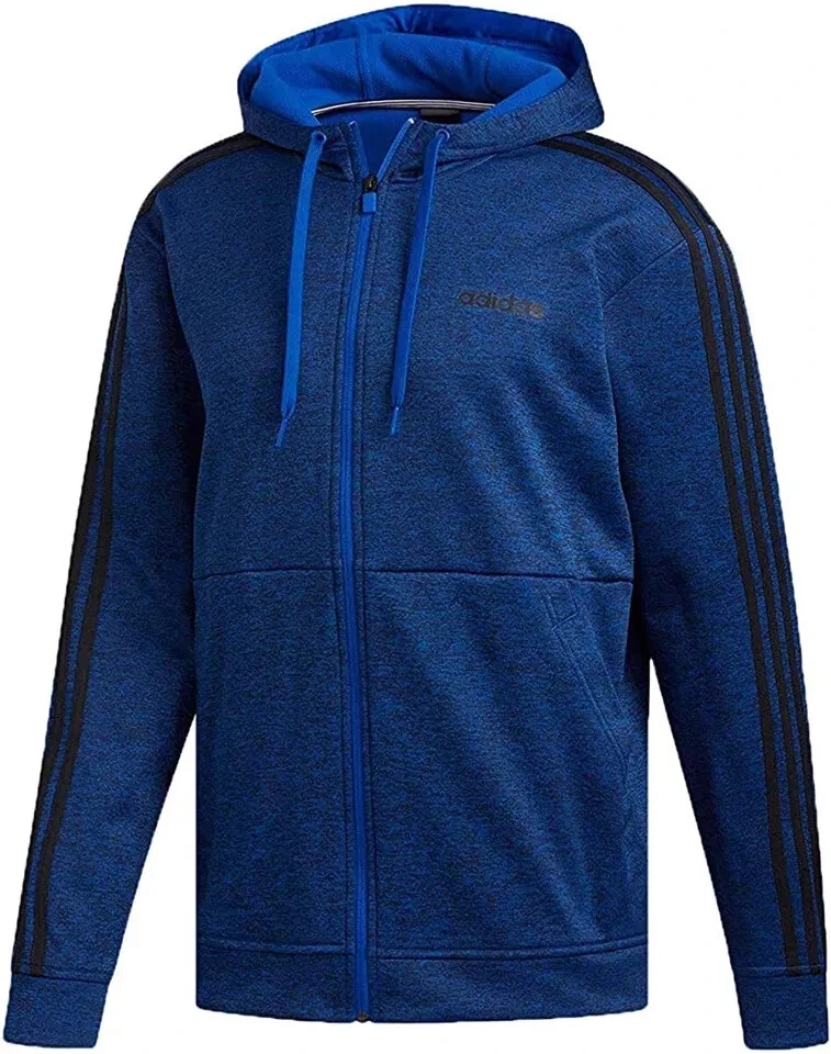 NWT adidas Men’s Tech Full Zip Fleece Hoodie Performance Hooded Track Jacket, M