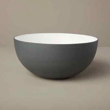 Easton Graphite Large Serving Bowl 12" Ethically Crafted in Small Batches New