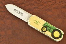 FRANKLIN MINT KNIFE JOHN DEERE GREEN TRACTOR KNIFE 1937 MODEL AO (21196)