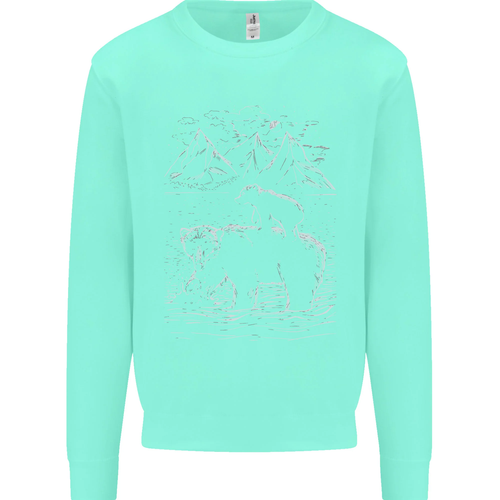 A Bear and It's Cub Mens Sweatshirt Jumper - Picture 56 of 77