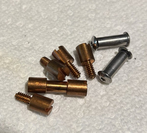 Lot of Knife Fasteners / Corby Bolts Copper Slotted