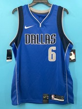 Men's NIKE NBA Dallas Mavericks #6 Kristaps Porzingis Blue Jersey Sz L (NWT)