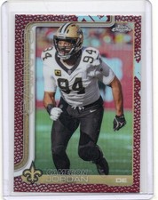 2025 Topps Chrome Football Cameron Jordan Football Leather Refractor