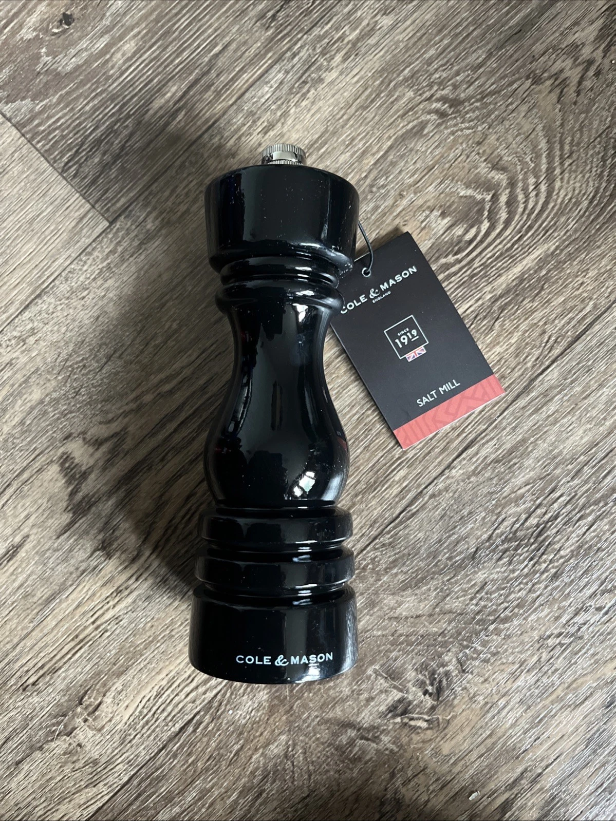 Cole & Mason 18cm Black Gloss London Salt Mill New