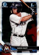 2018 Bowman Chrome Aaron Knapp . Miami Marlins #BCP5
