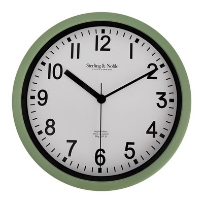 Mainstays Basic Indoor 8.78'' Sage Analog Round Modern Wall Clock