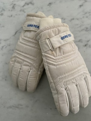 womens gore tex White  ski gloves Size L    