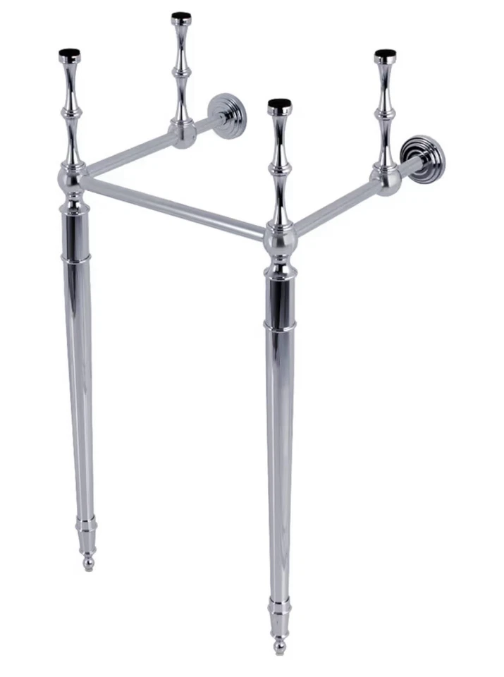 Patas de fregadero de consola de latón eduardiano Kingston VPB33141, cromo pulido Foto 3 de 4