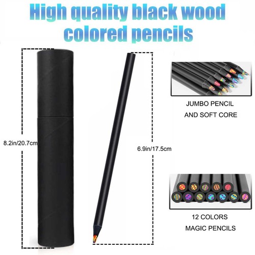 12 Colors Rainbow Pencils, Multi Colored Pencils for Adult Coloring Multicolored - Picture 3 of 7