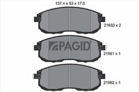 Bremsbelagsatz Scheibenbremse Pagid T3009N FüR Nissan Skyline R32 Maxima 3 J30 6