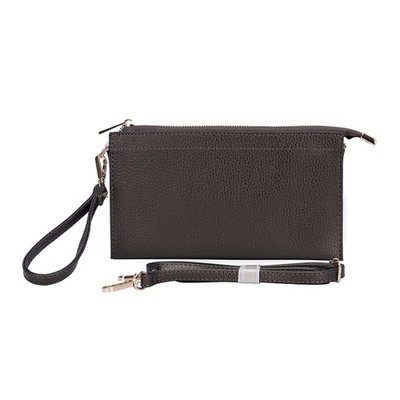 Proya Fashion Pebbled Black Crossbody/Wristlet