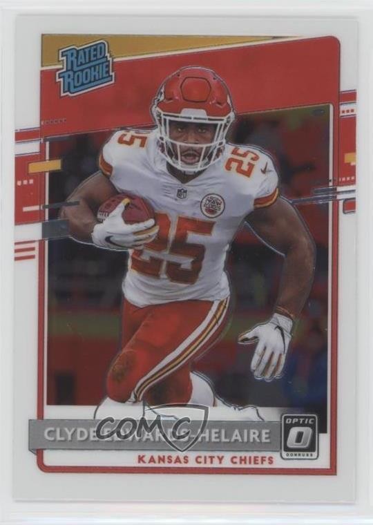2020 Panini Donruss Rated Rookie Optic Preview Clyde Edwards-Helaire #P-321 4b1