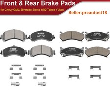 Front & Rear Ceramic Brake Pads for Chevy GMC...