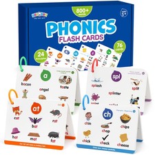 Phonics Flash Cards, 76 Cards 24 Principles, Learn to 4 inches x 5.5