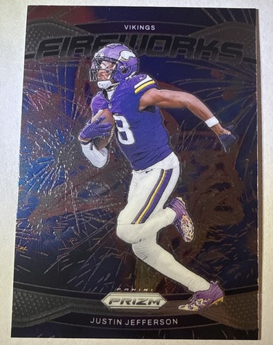 Justin Jefferson 2024 Panini Prizm #8 Minnesota Vikings Fireworks - Bild 2 von 3
