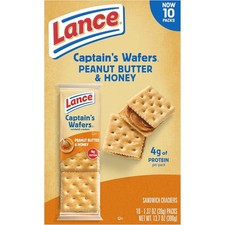 Sandwich Cracker, Oblate Erdnussbutter und Honig 10 Packungen