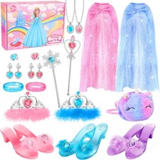 Princess Dress Up Shoes Set Little Girls Role Play Shoes Pretend Princess Gif...