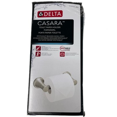 Delta Casara Double Post Toilet Paper Holder Brushed Nickel CSA50-BN
