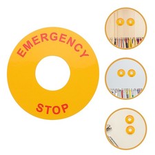 5 Pcs High Voltage Warning Label Decals Emergency Stop Button Sign Caution
