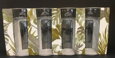 Set of 4 Tommy Bahama Clear Mouth Blown Highball Glasses 13.6 oz / 405 ml  NEW