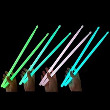 1 Pair LED Light Up Drum Sticks Luminous Fluorescent Drumsticks Music Stage Perf