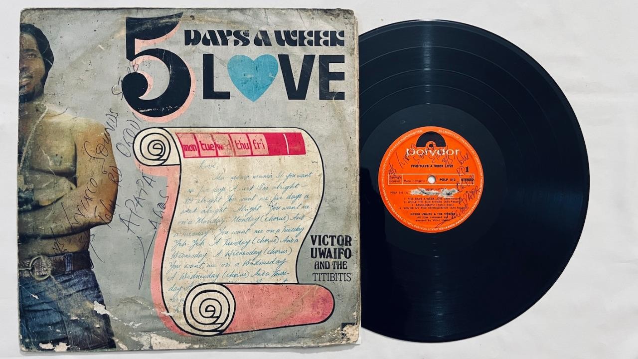 VICTOR UWAIFO 5 Days A Week AFRO SOUL FUNK NIGERIA LP
