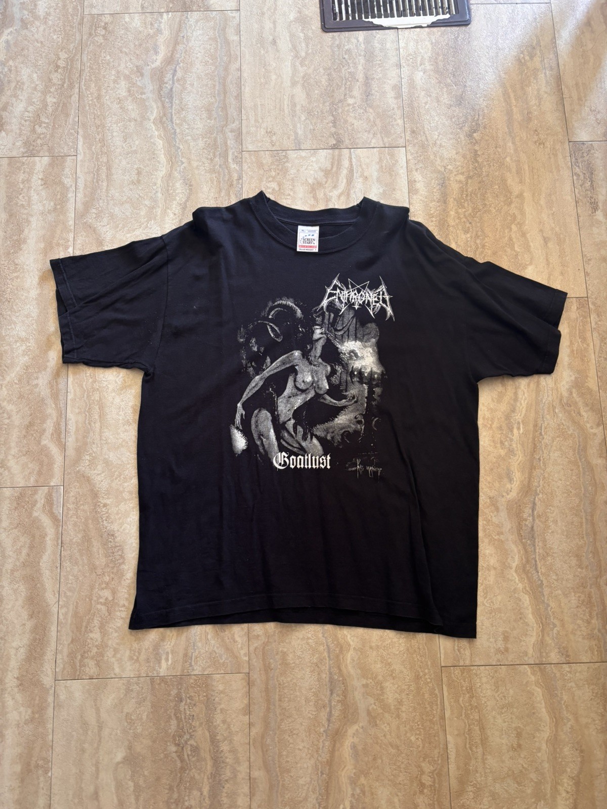 vintage enthroned goatlust shirt black metal mayhem taake dark funeral 1burzum