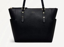 RADLEY BLACK LEATHER HANDBAG SHOULDER TOTE BAG LARGE RRP £219!!! NEW!!!