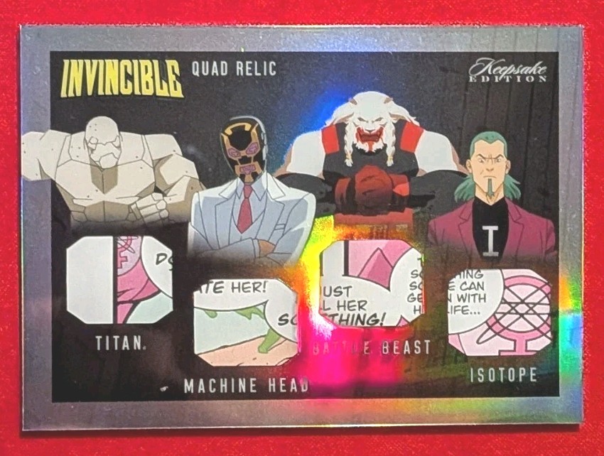 2025 Keepsake Invincible #540 Quad Relic Titan Battle Beast Machine Head Isotope