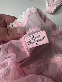 Agent Provocateur Lace Panty and Panty Garter Set Knickers Forever S