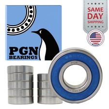 (10) 6204-2RS Premium Rubber Seal Ball Bearing C3 EMQ, 20x47x14, 6204 2RS 6204rs